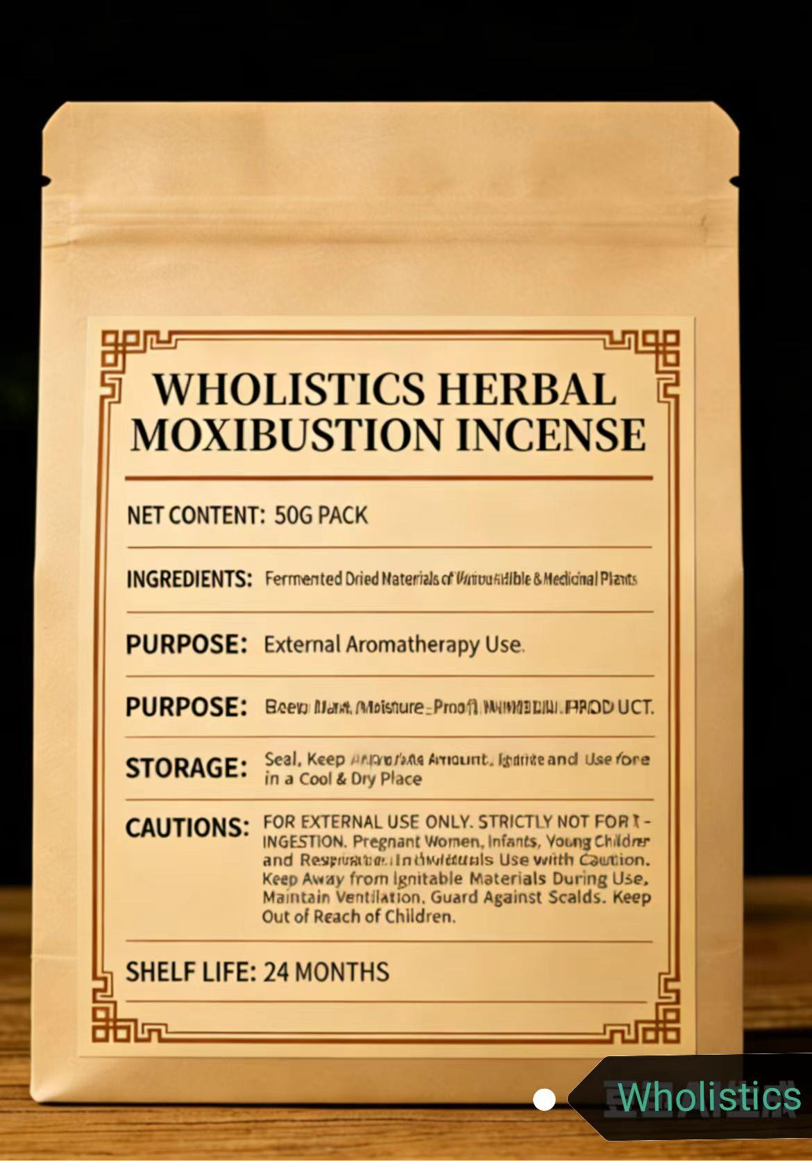 Wholistics Herbal Moxibustion Incense — Back